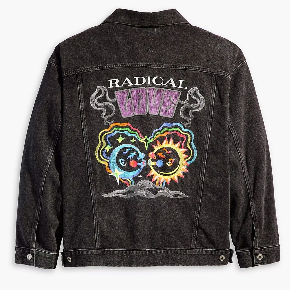 New Levi’s Pride Liberation Trucker Jacket - Radical Love A00540002 Size Large